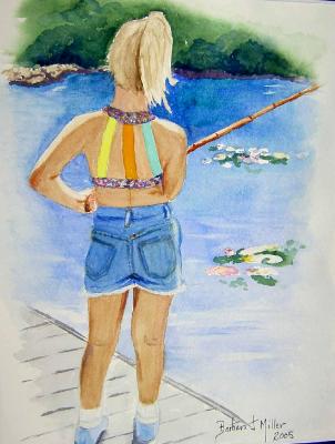 "Bree Fishing" - SOLD