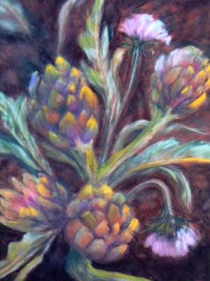 Artichokes on the Vine - SOLD